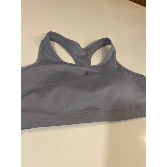 Nike Dri-Fit XL Sports Bra Racerback Gray Jordan Logo - Picture 2 of 6